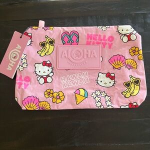 NWT ALOHA Collection Pink Hello Kitty Makeup Bag Small